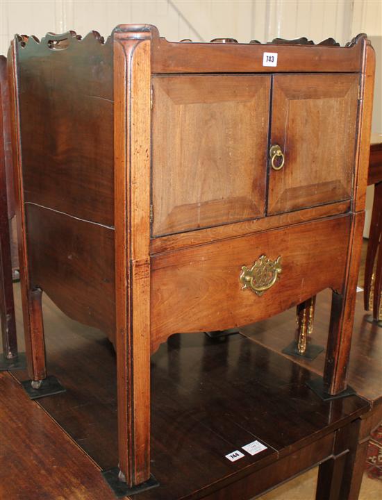 George I mahogany night commode (converted)(-)